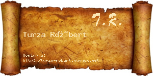 Turza Róbert névjegykártya